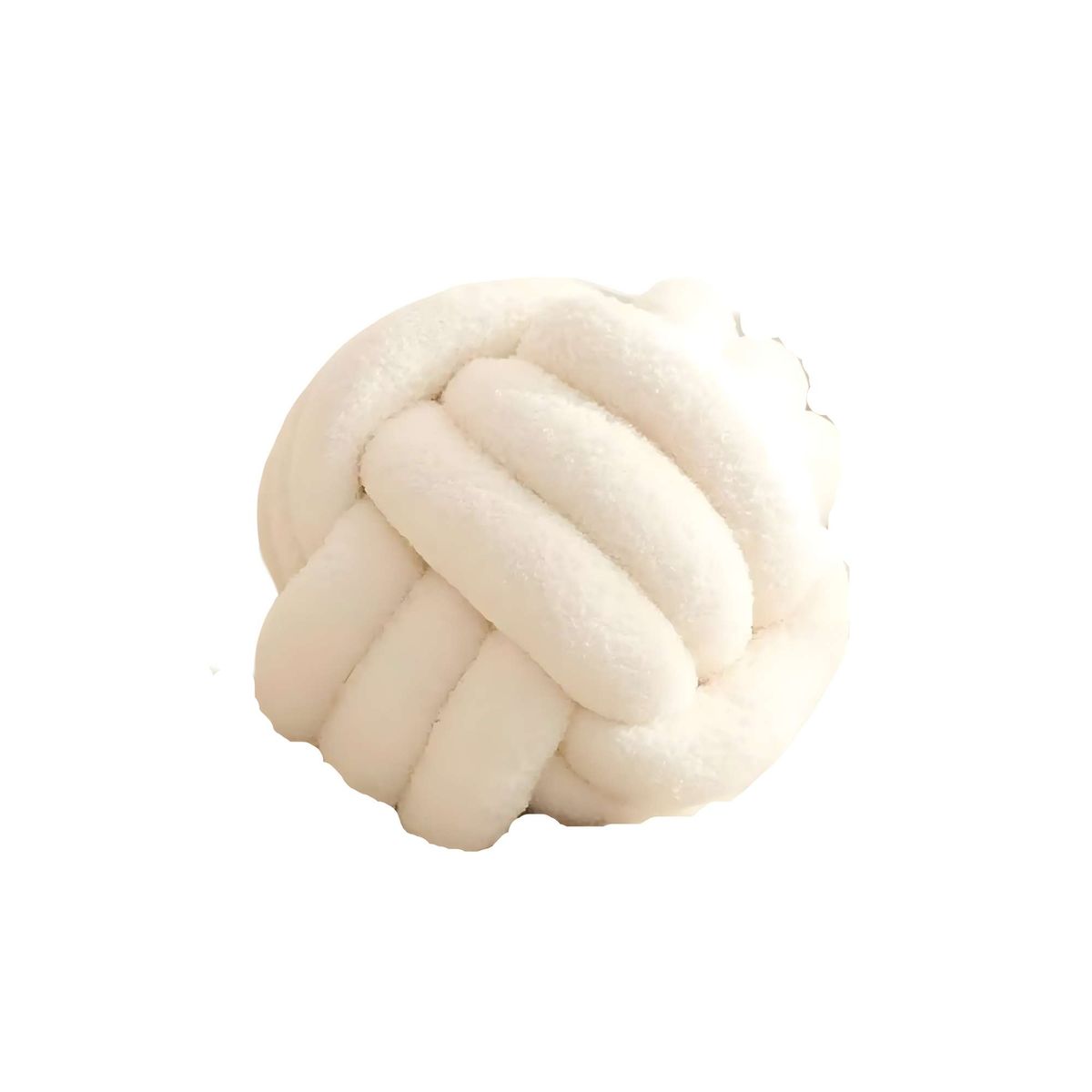 GENERICO - COJIN DISEÑO NUDO BLANCO 22 CM