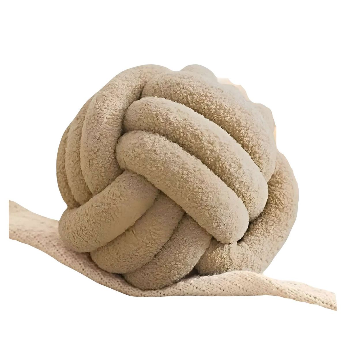 GENERICO - COJIN DISEÑO NUDO BEIGE 22 CM