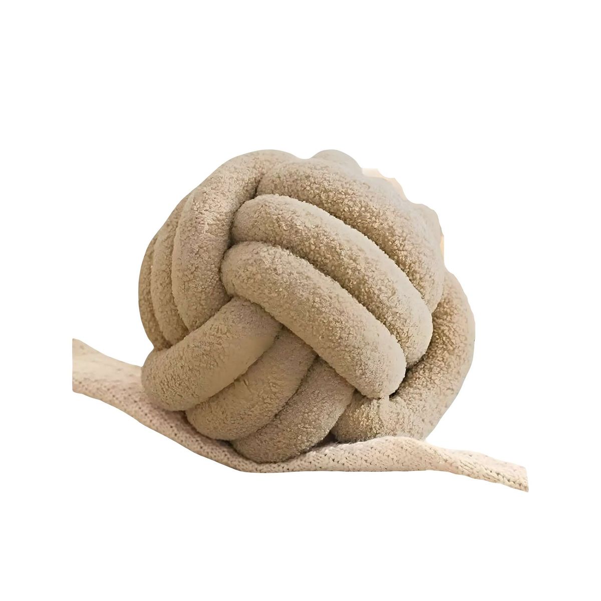 GENERICO - COJIN DISEÑO NUDO BEIGE 22 CM