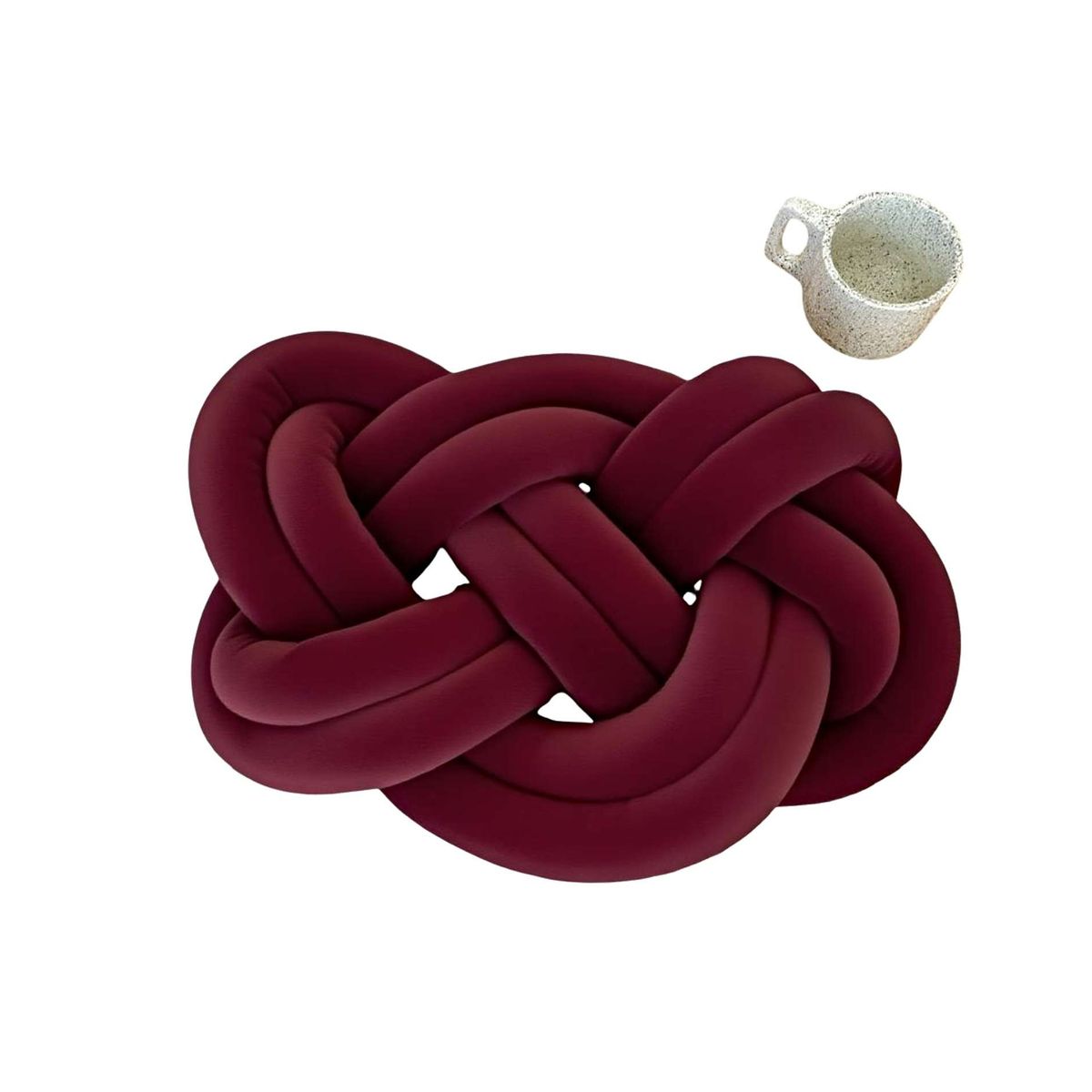 GENERICO - COJIN DISEÑO NUDO GRANDE BURDEO 45 CM