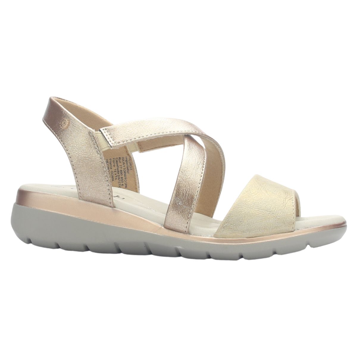 CHALADA - Sandalia Mujer Dorado Casual Chalada Floro-6