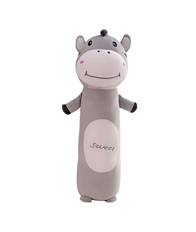 PELUCHE COJIN DISEÑO CABALLO COLOR GRIS