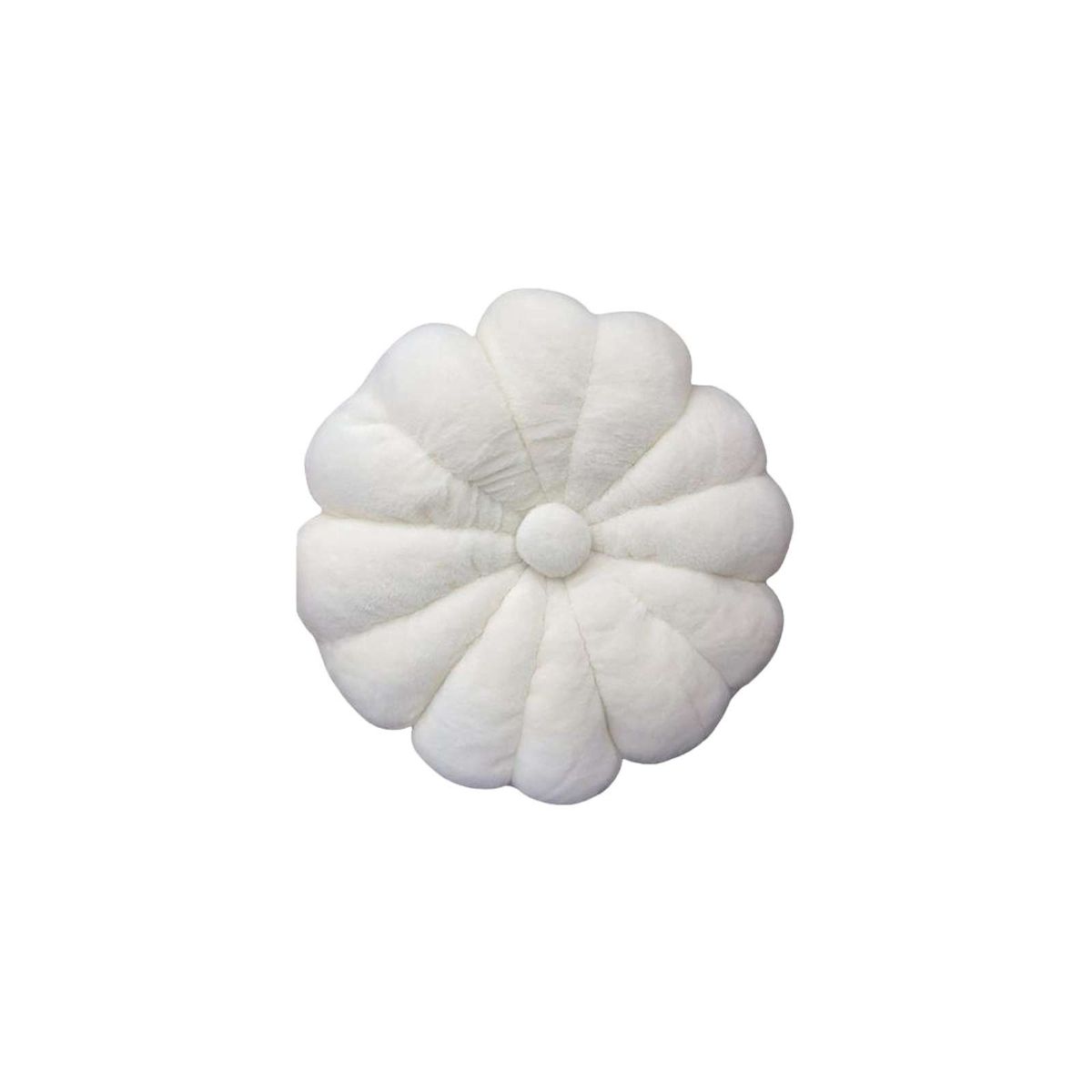 GENERICO - COJIN DISEÑO FLOR COLOR BLANCO 50 CM