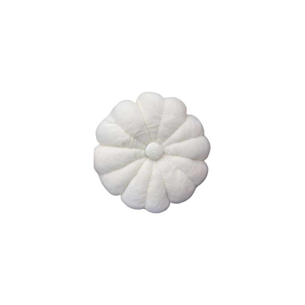 GENERICO - COJIN DISEÑO FLOR COLOR BLANCO 50 CM