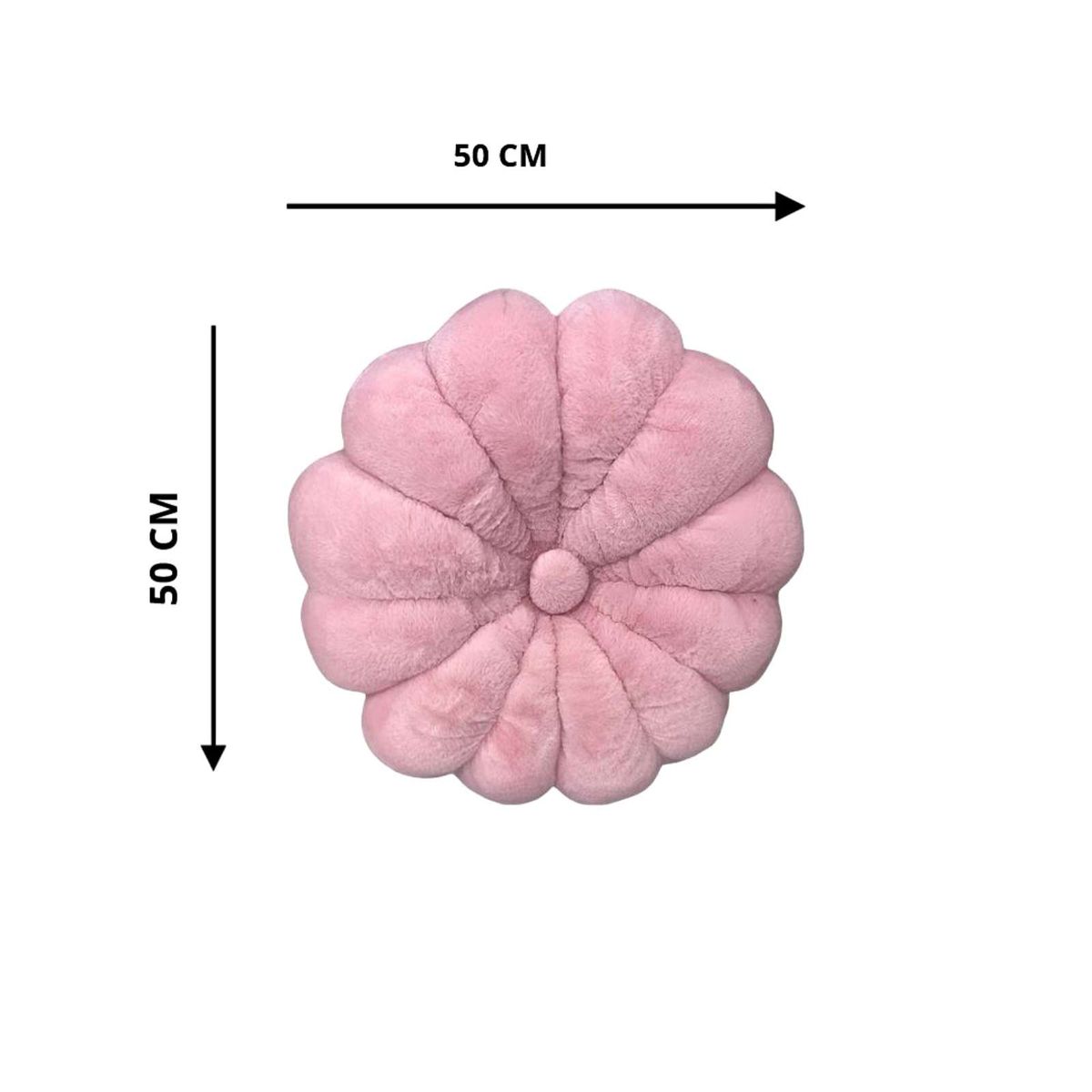 GENERICO - COJIN DISEÑO FLOR COLOR ROSA 50 CM