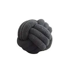 GENERICO - COJIN DISEÑO NUDO COLOR GRIS 22 CM