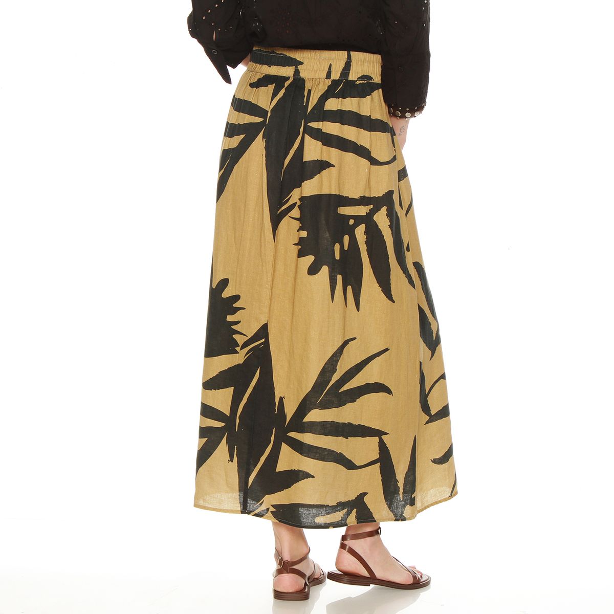 WADOS - FALDA LINO ESTAMPADA CON LASO EN LA CINTURA