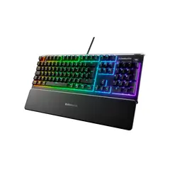 STEEL SERIES - Teclado Gamer Mecanico SteelSeries Apex 3 RGB Whisper-Quiet Negro APEX3B
