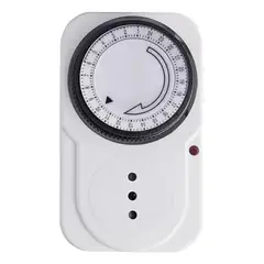 MUNDITEL - Temporizador Timer Analogico 24 Horas Adaptador