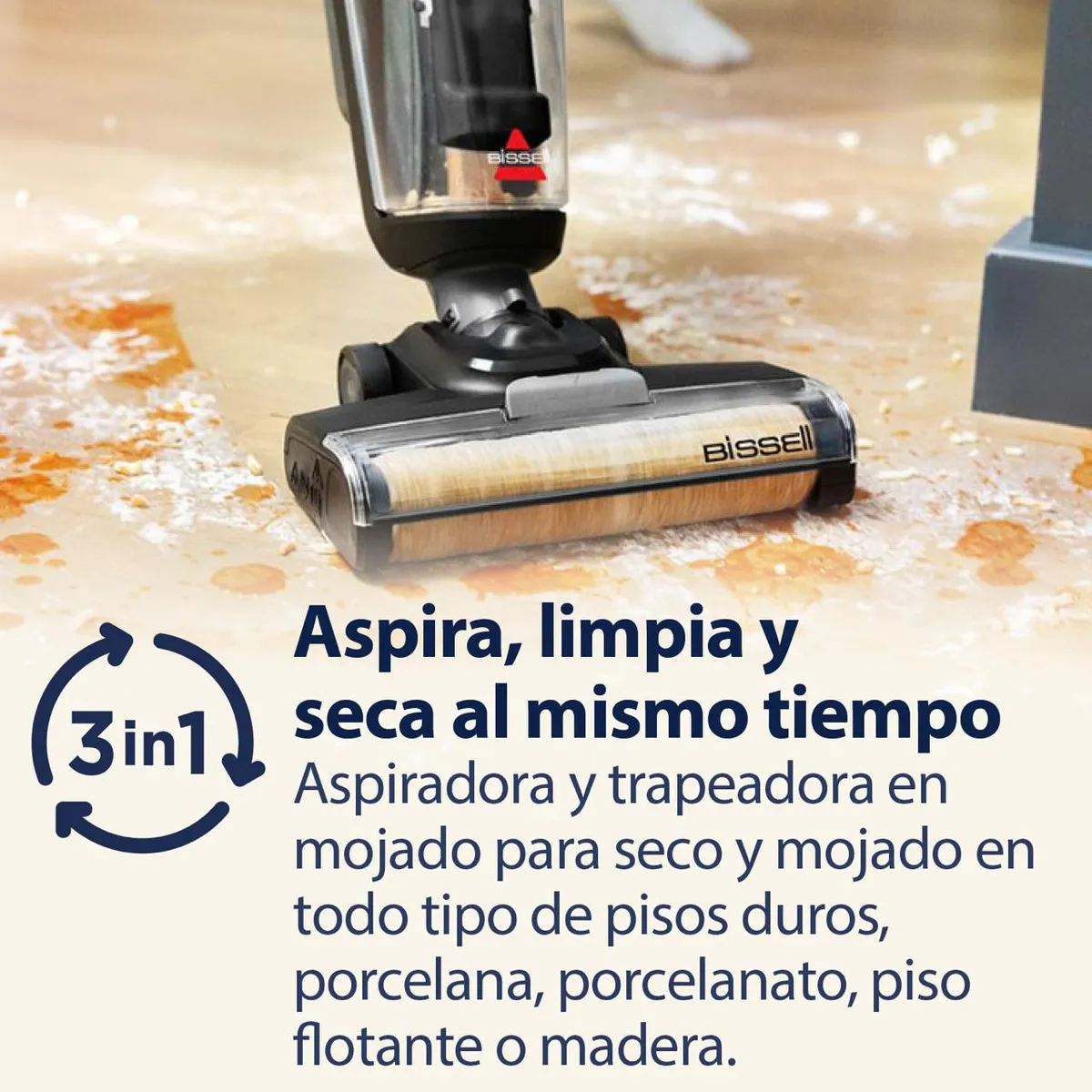 BISSELL - Aspiradora y Trapeadora Crosswave HF2 + Detergente