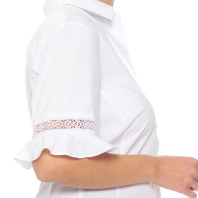 Imagen 2 del producto BLUSA MANGA CORTA CON APLICACION EN MANGA Y CON RIB EN LOS COSTADOS