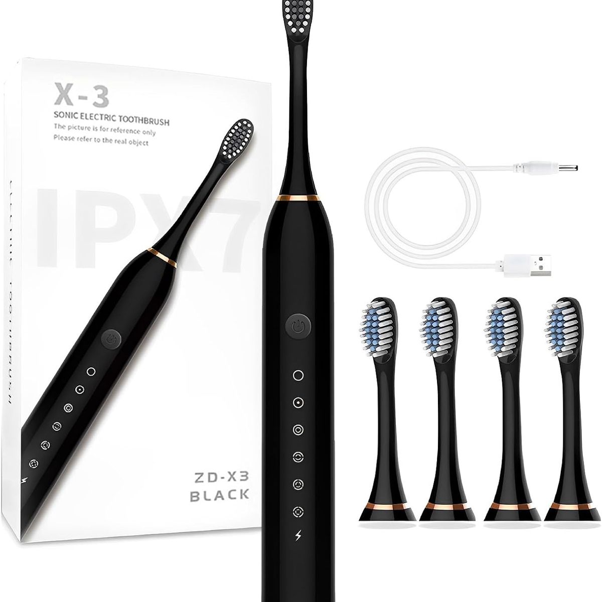 GENERICO - Cepillo de Dientes Eléctrico Recargable