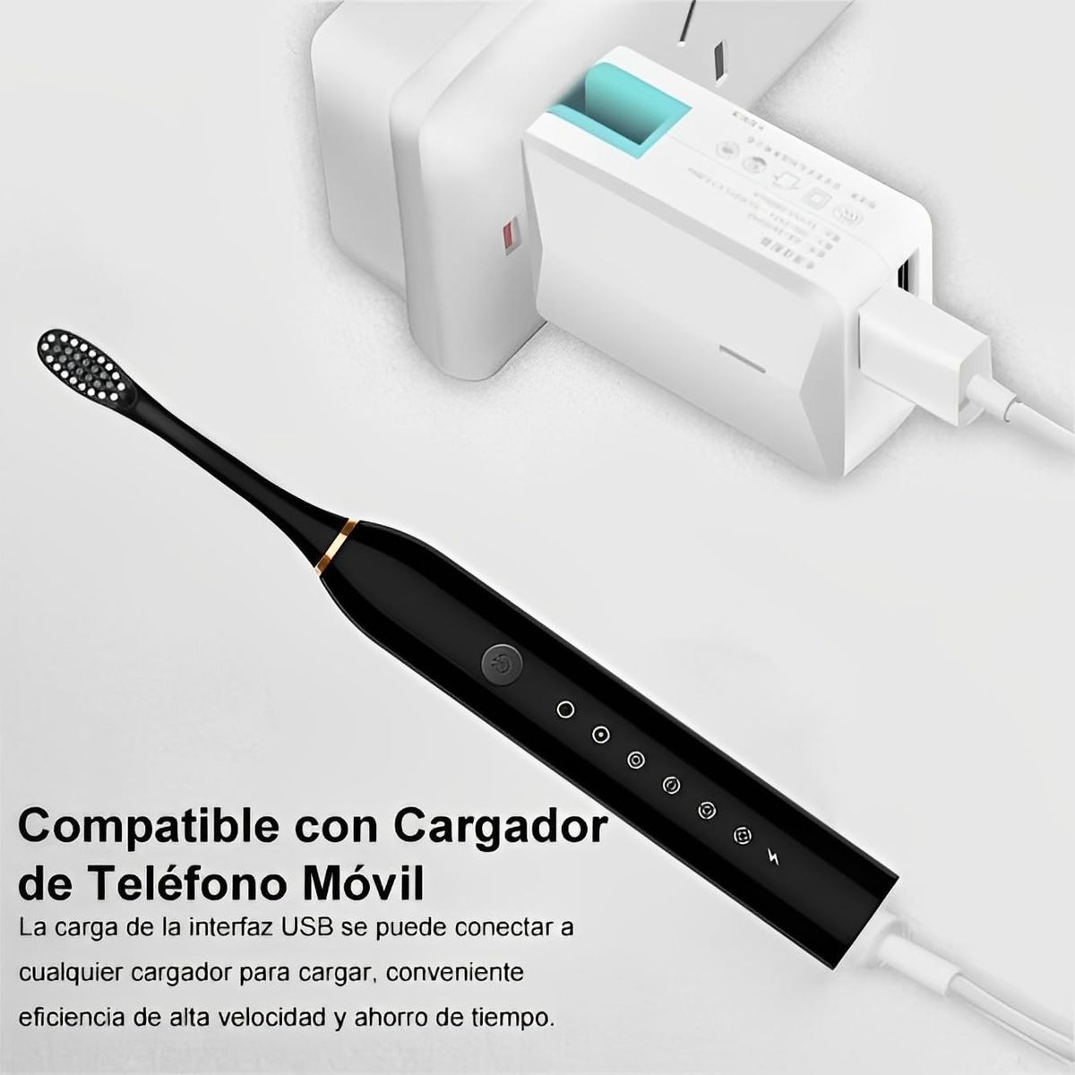 GENERICO - Cepillo de Dientes Eléctrico Recargable