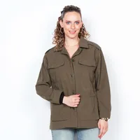 CHAQUETA MANGA LARGA ABOTONADA EN EL DELANTERO Y BOLSILLOS