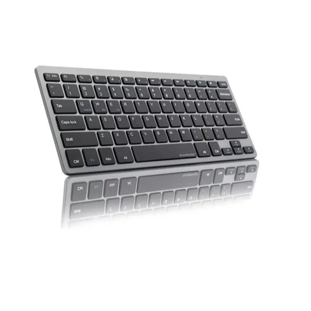 GENERICO - Teclado USB inalámbrico y Bluetooth recargable Weibo Wb-8055