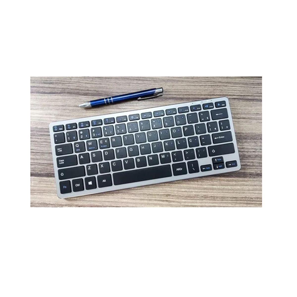 GENERICO - Teclado USB inalámbrico y Bluetooth recargable Weibo Wb-8055