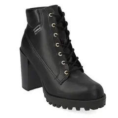 MOLECA - Botin Taco Ancho 10cm Mujer Eco Cuero Negro