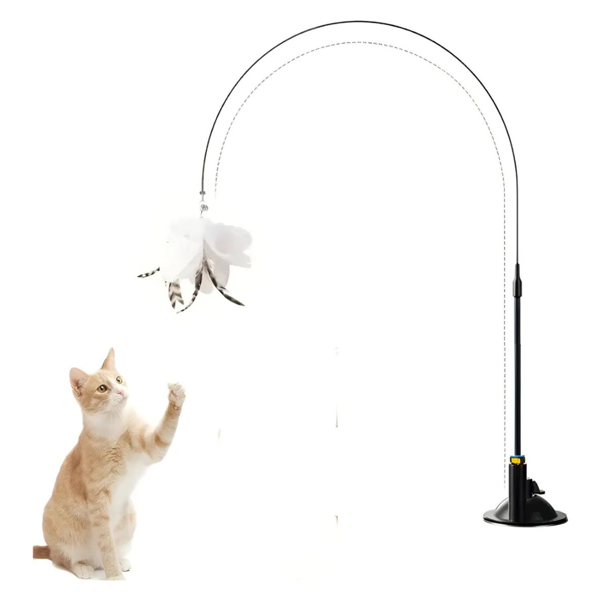 GENERICO - Juguete De Palo Interactivo 3pcs Plumas Gato Con Ventosa