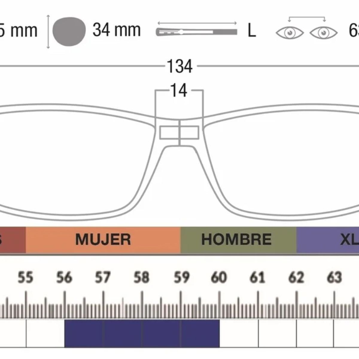 SLASTIK - Lentes Ópticos Trevil Azul con Clip Magnético