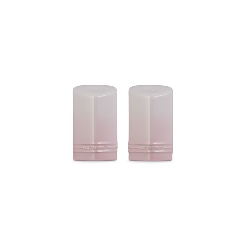 LE CREUSET - Le Creuset Salero + Pimentero Corazon Shell Pink Cerámica