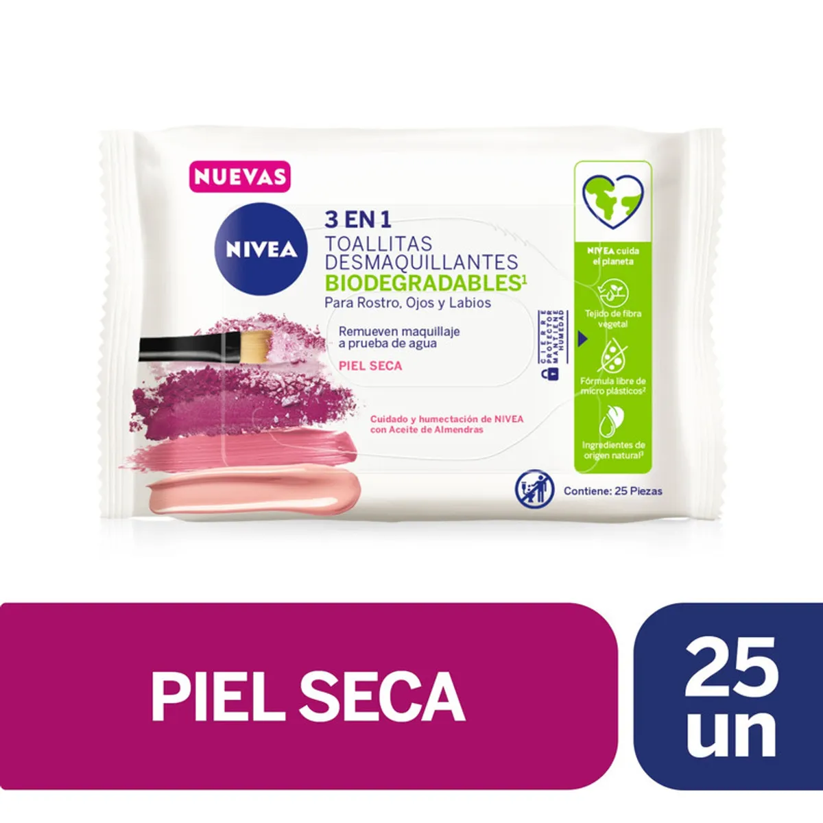 NIVEA - Toallitas Desmaquillantes Suaves Nivea Piel Seca 25Uds