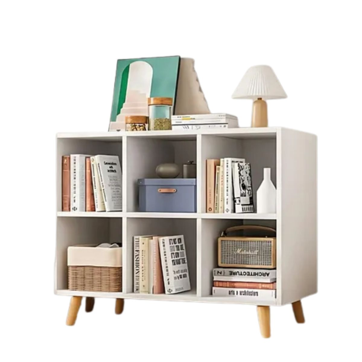 CRUSEC - Estanteria Organizador 6 Niveles 90x30x72 Decoracion Living