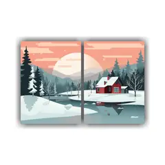 GENERICO - Cuadro Decorativo Invierno Alta Calidad Para Pared 120x80 Cm