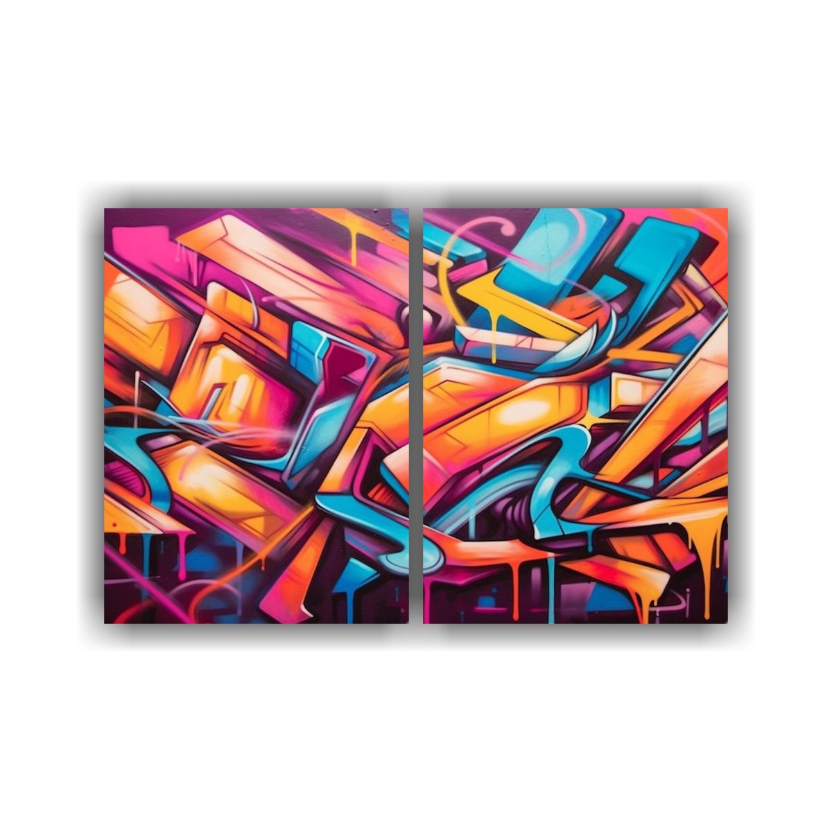 GENERICO - Arte Graffiti Para Decorar Sala Con Cuadros 120x80 Cm