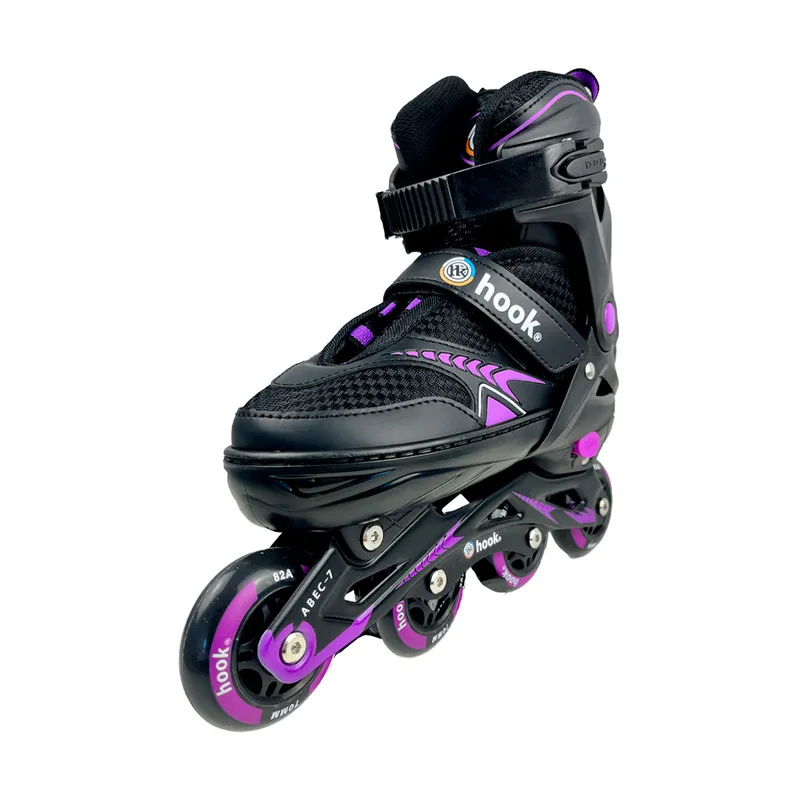 HOOK - Patines en Linea Extensibles Hook Fitness Morado M (34-37)