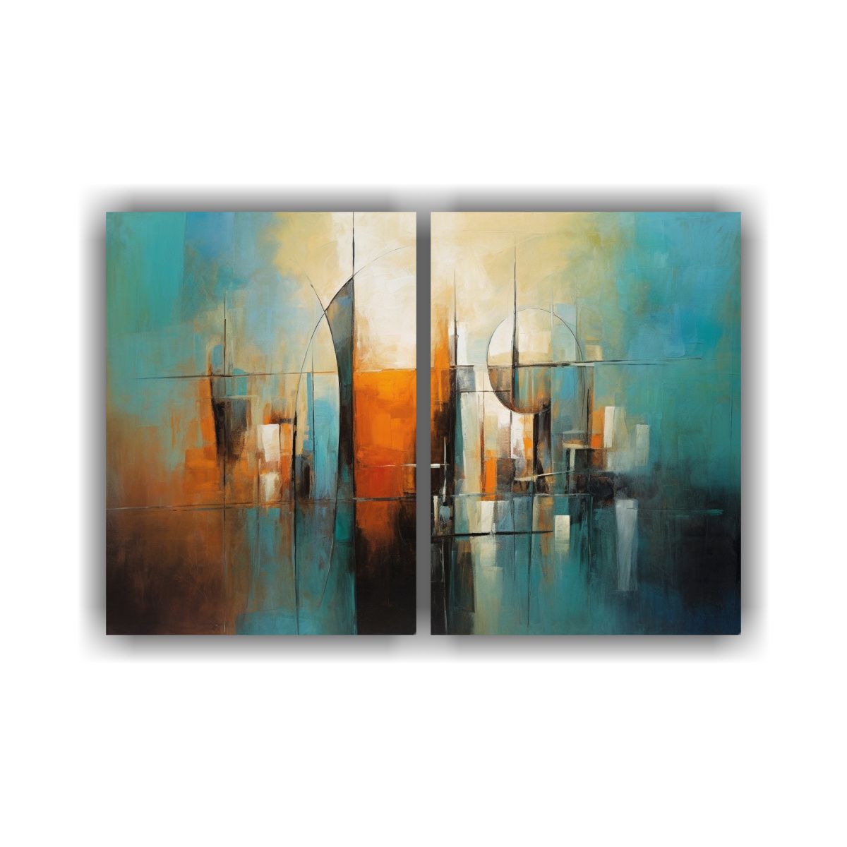 GENERICO - Cuadro Abstracto En Tela Canvas Por Pintor Famoso 120x80 Cm