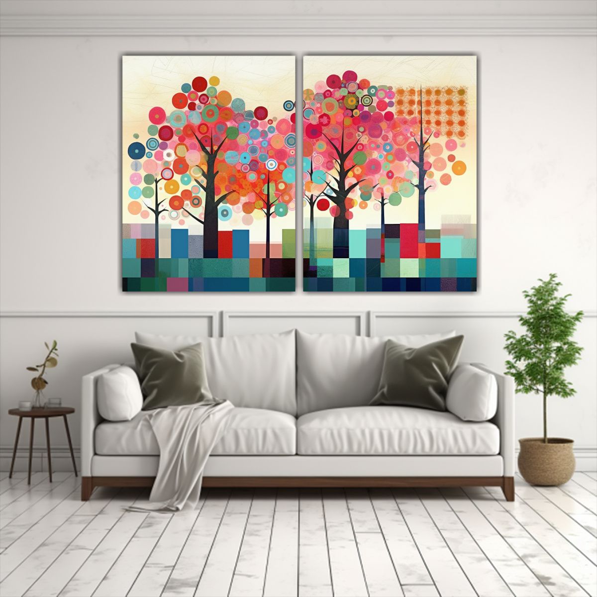 GENERICO - Pinturas Abstractas De árboles Florales 120x80 Cm