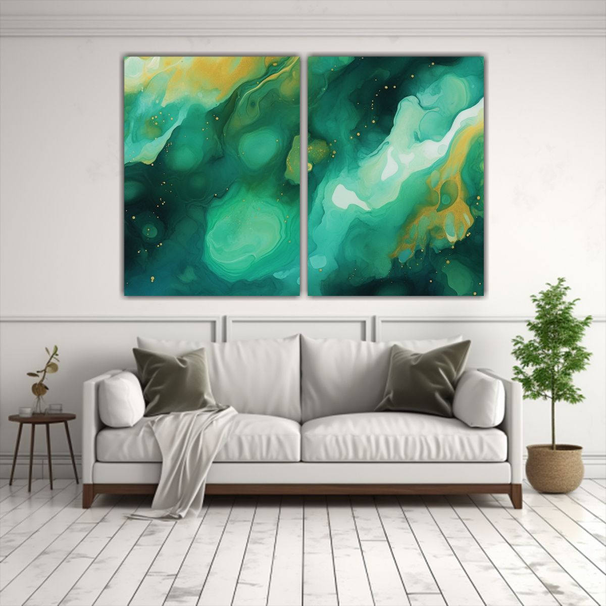 GENERICO - Pinturas Decorativas Elegantes En Fondo Acuarela 120x80 Cm