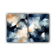 GENERICO - Cuadros Abstractos Geométricos En Lienzo 120x80 Cm