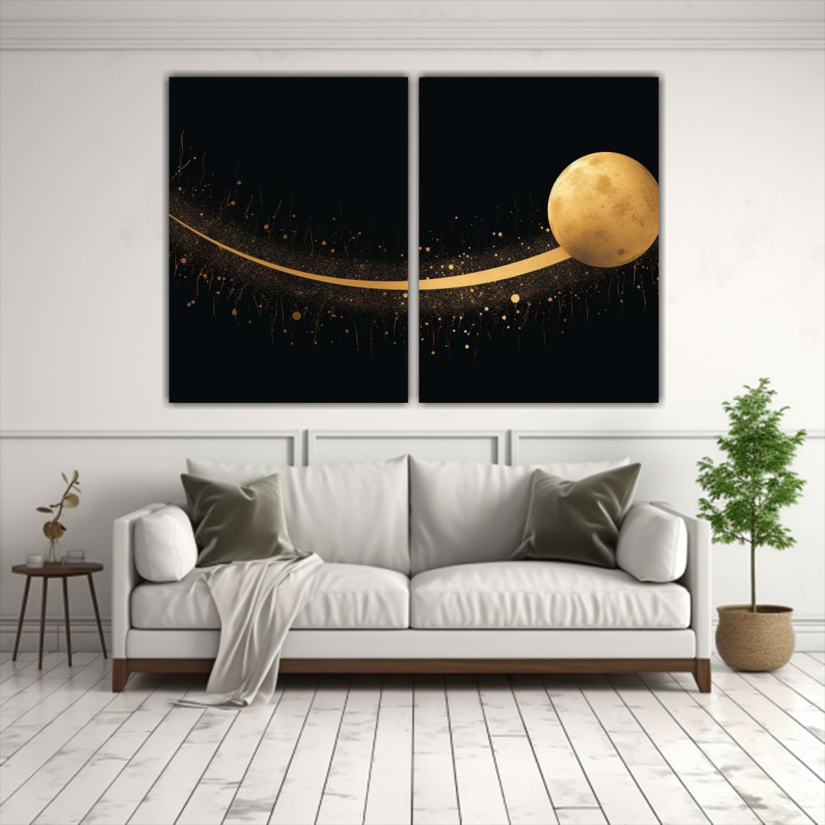 GENERICO - Cuadro Decorativo Elegante El Sol Es Negro 120x80 Cm