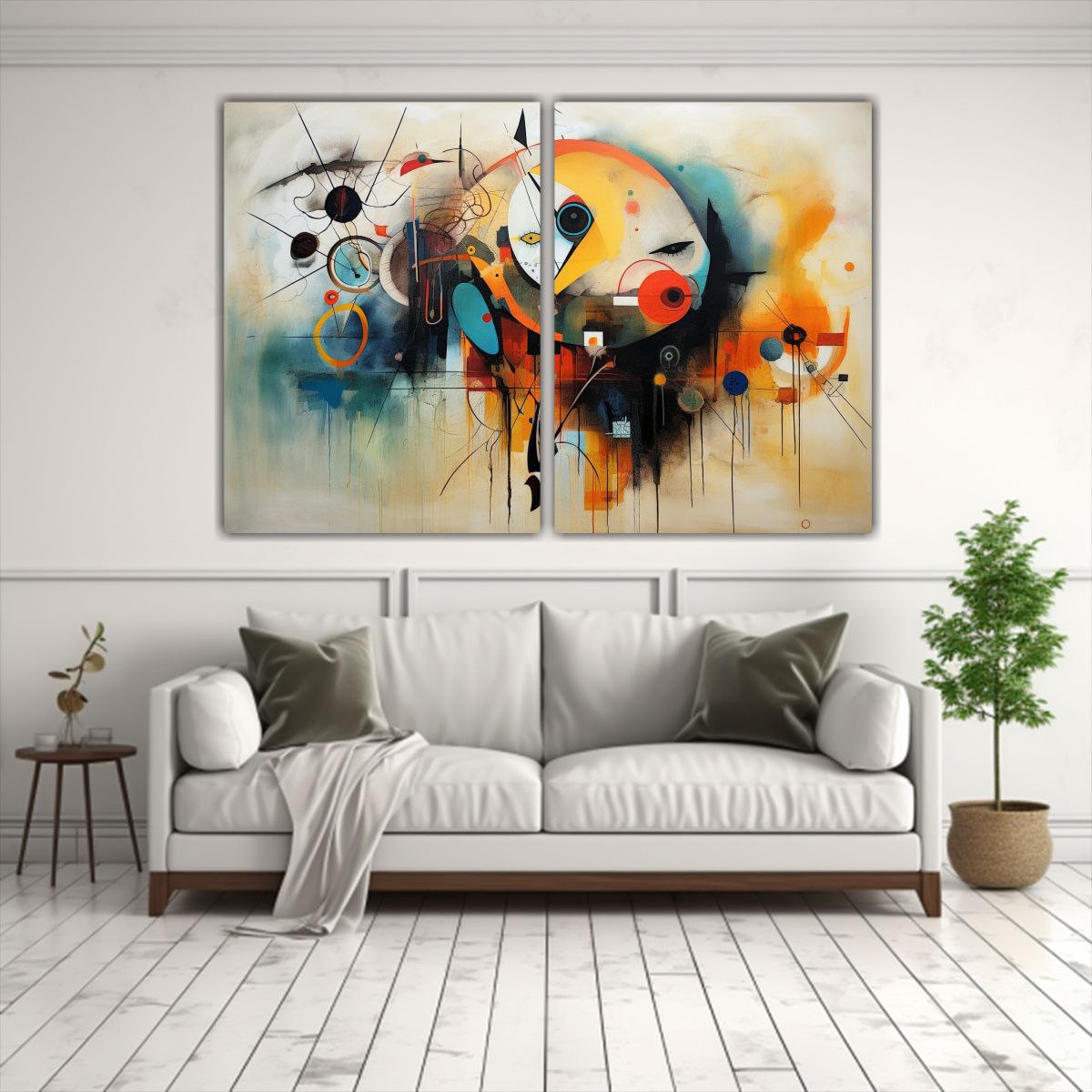 GENERICO - Cuadros Modernos De Comedor Simbolismo Emocional 120x80 Cm