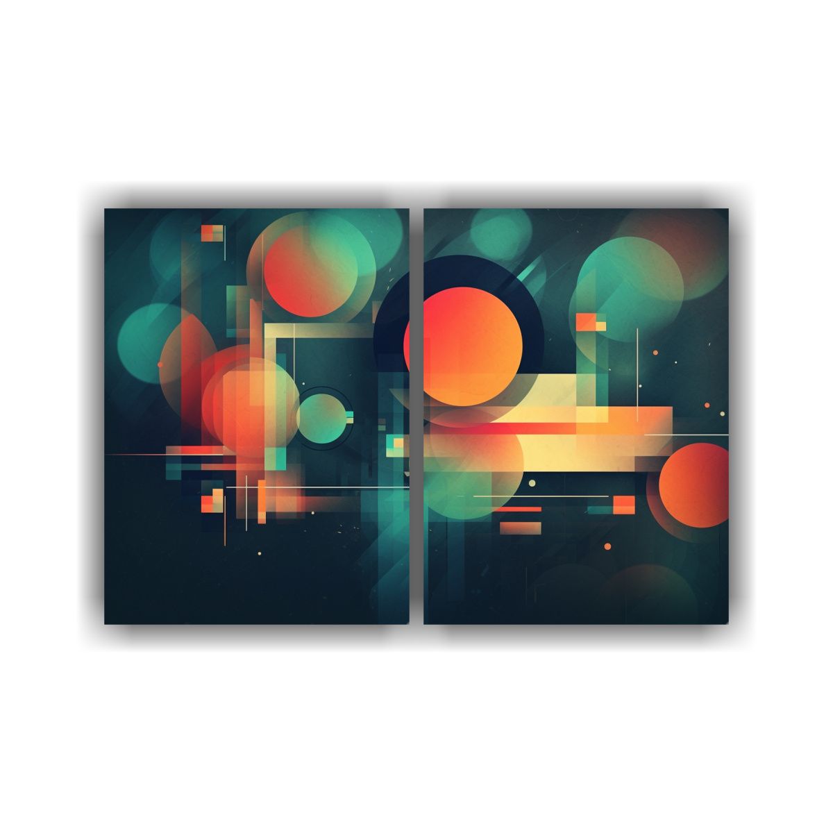 GENERICO - Diseño Mural Tecnológico Con Combinación 120x80 Cm