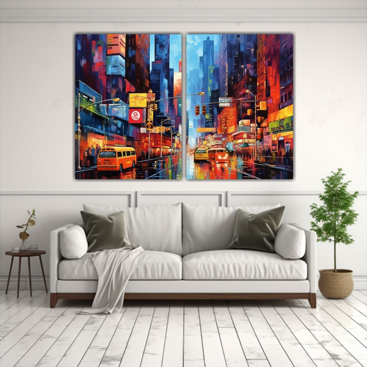 GENERICO - Pinturas Al óleo Modernas En Nueva York Con 120x80 Cm