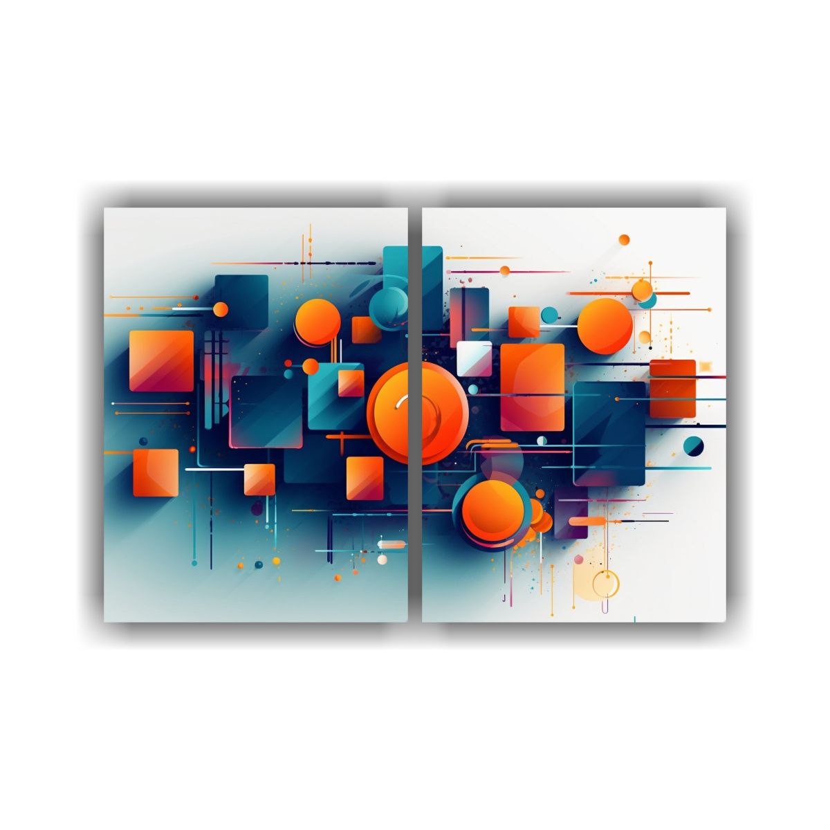 GENERICO - Cuadro Abstracta Original En Acuarela De Alto 120x80 Cm