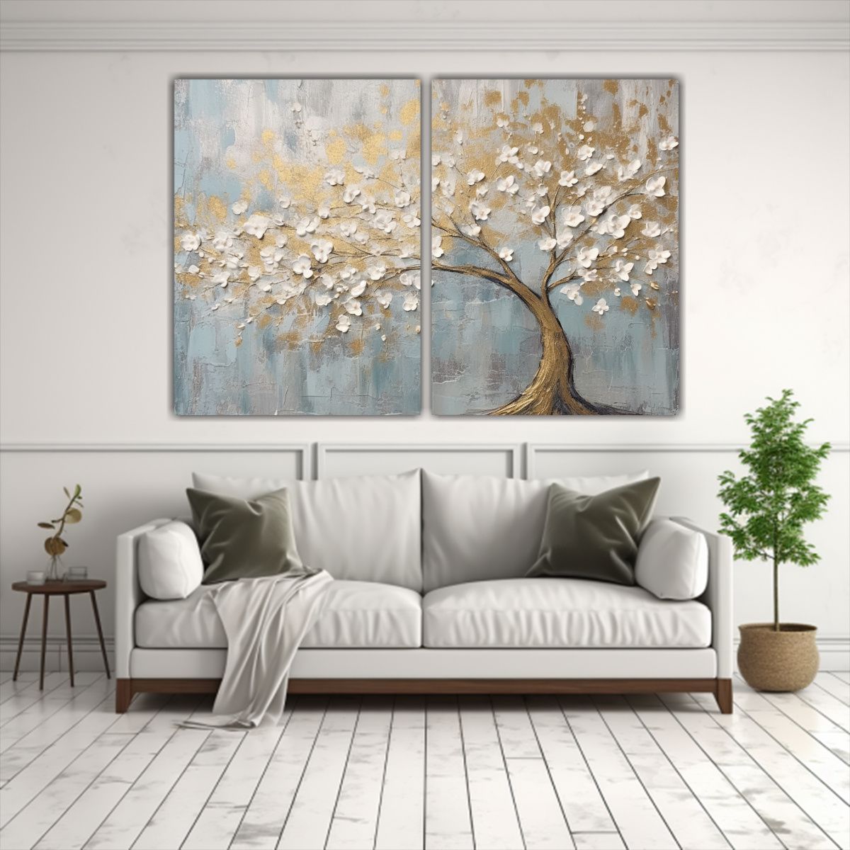 GENERICO - Cuadro De árbol En Lienzo Exclusivo Sobre Fondo 120x80 Cm