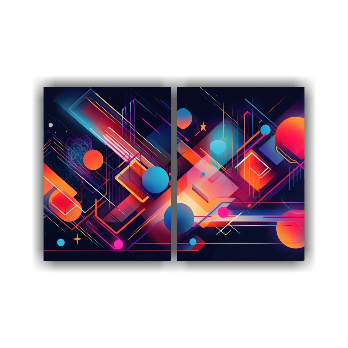 GENERICO - Pintura Digital Abstracta Inspirada En Estilo 120x80 Cm