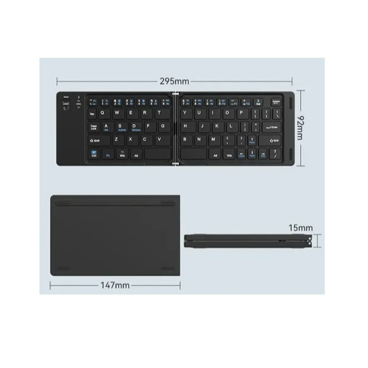 GENERICO - Mini Teclado Inalámbrico Plegable Portátil Mk-1007