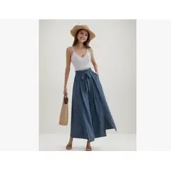 AGW - Pack 3 Faldas Lino Mujer Colores Surtidos