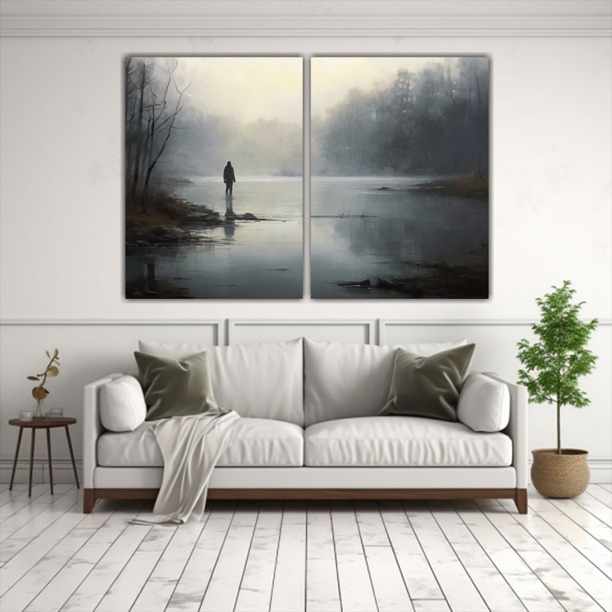 GENERICO - Pintura Rectangular De Inspiración Sombría 120x80 Cm