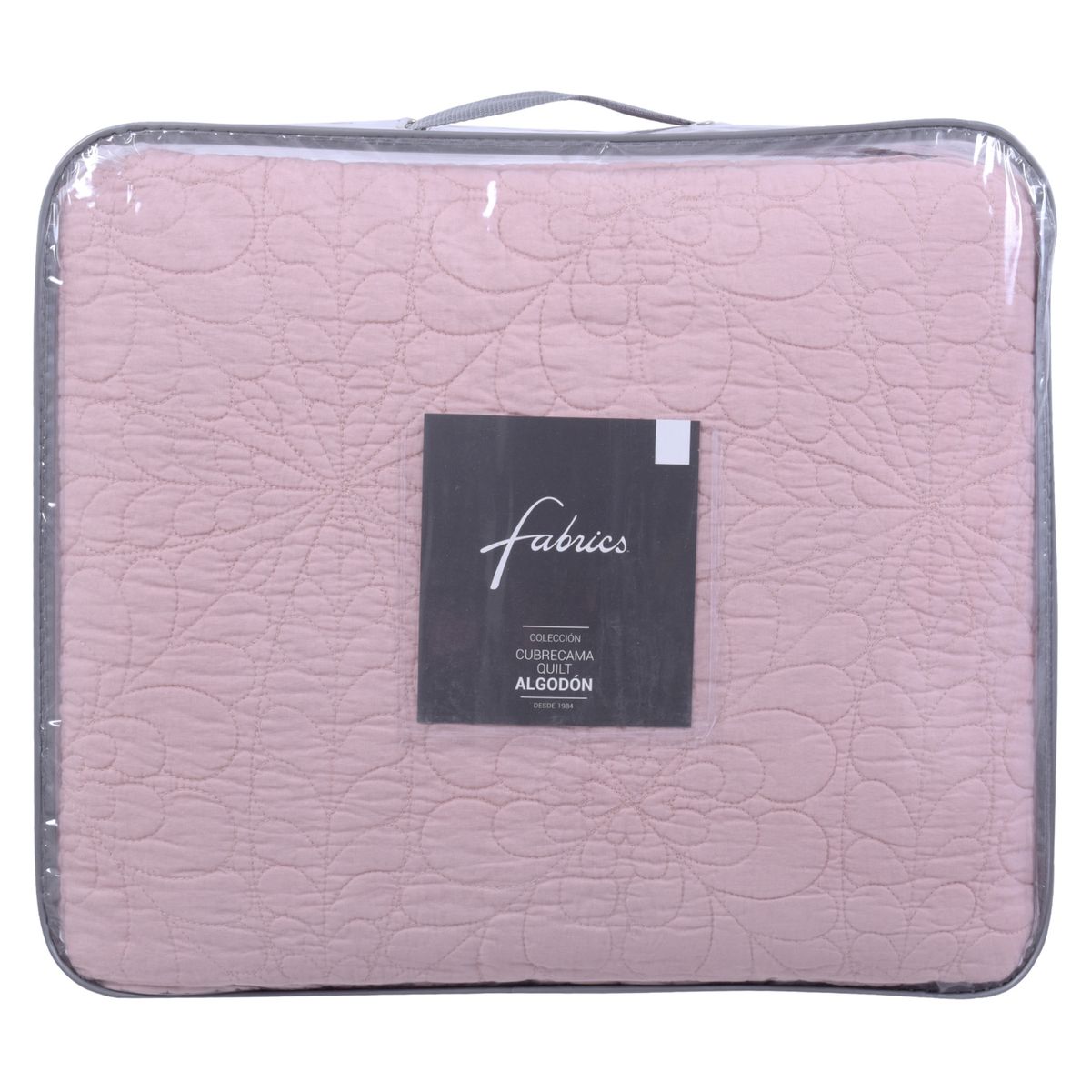 FABRICS - Quilt Algodón Liso 1.5 Plazas Artdeco Rosado Fabrics