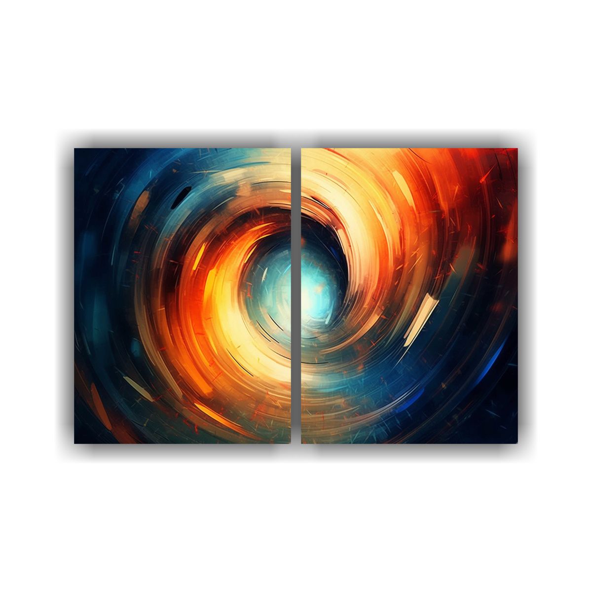 GENERICO - Pinturas Abstractas En Lienzo Multicolor Con 120x80 Cm