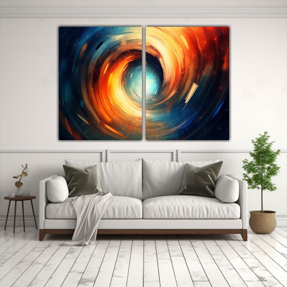 GENERICO - Pinturas Abstractas En Lienzo Multicolor Con 120x80 Cm