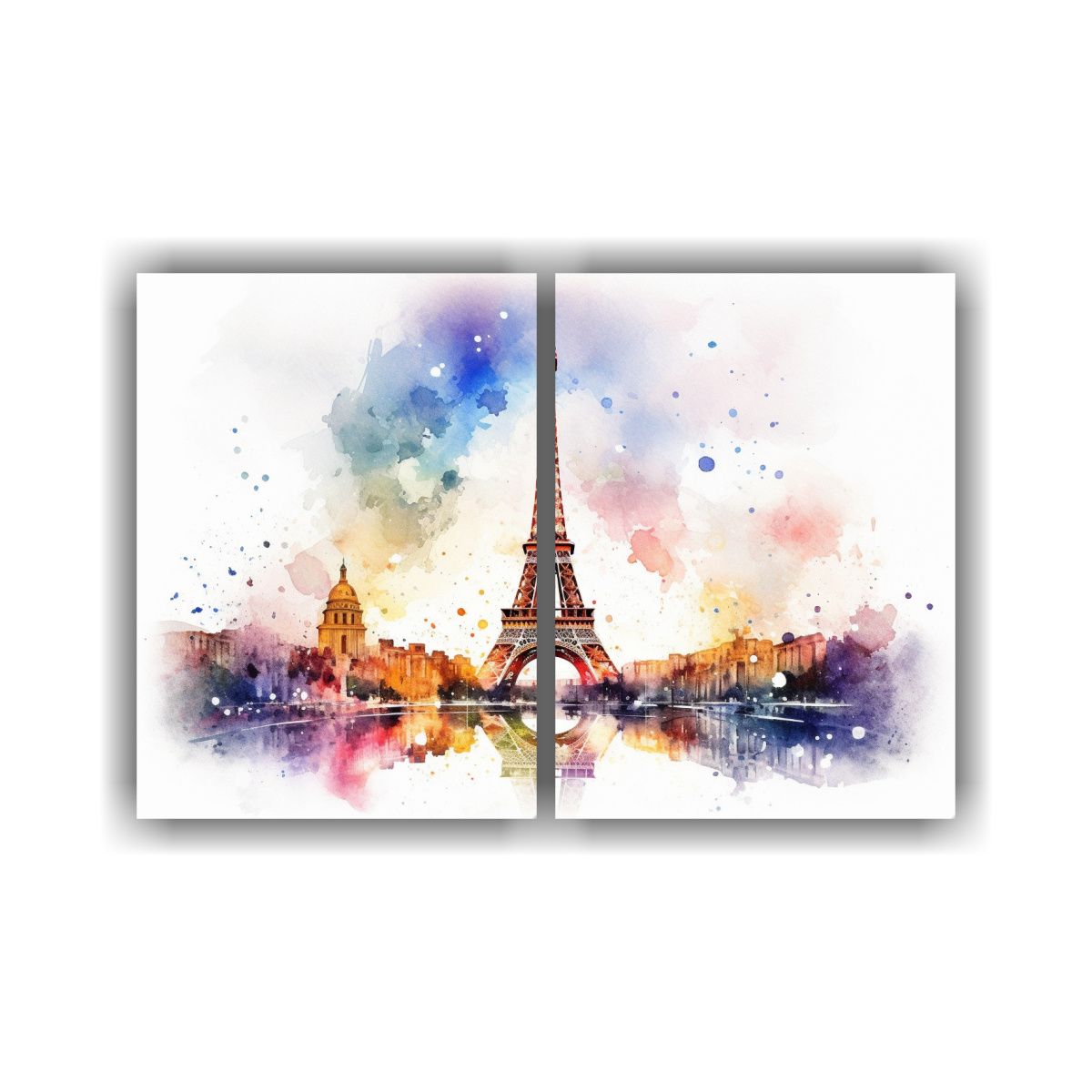 GENERICO - Pinturas Modernas Vibrantes En Acuarela De 120x80 Cm