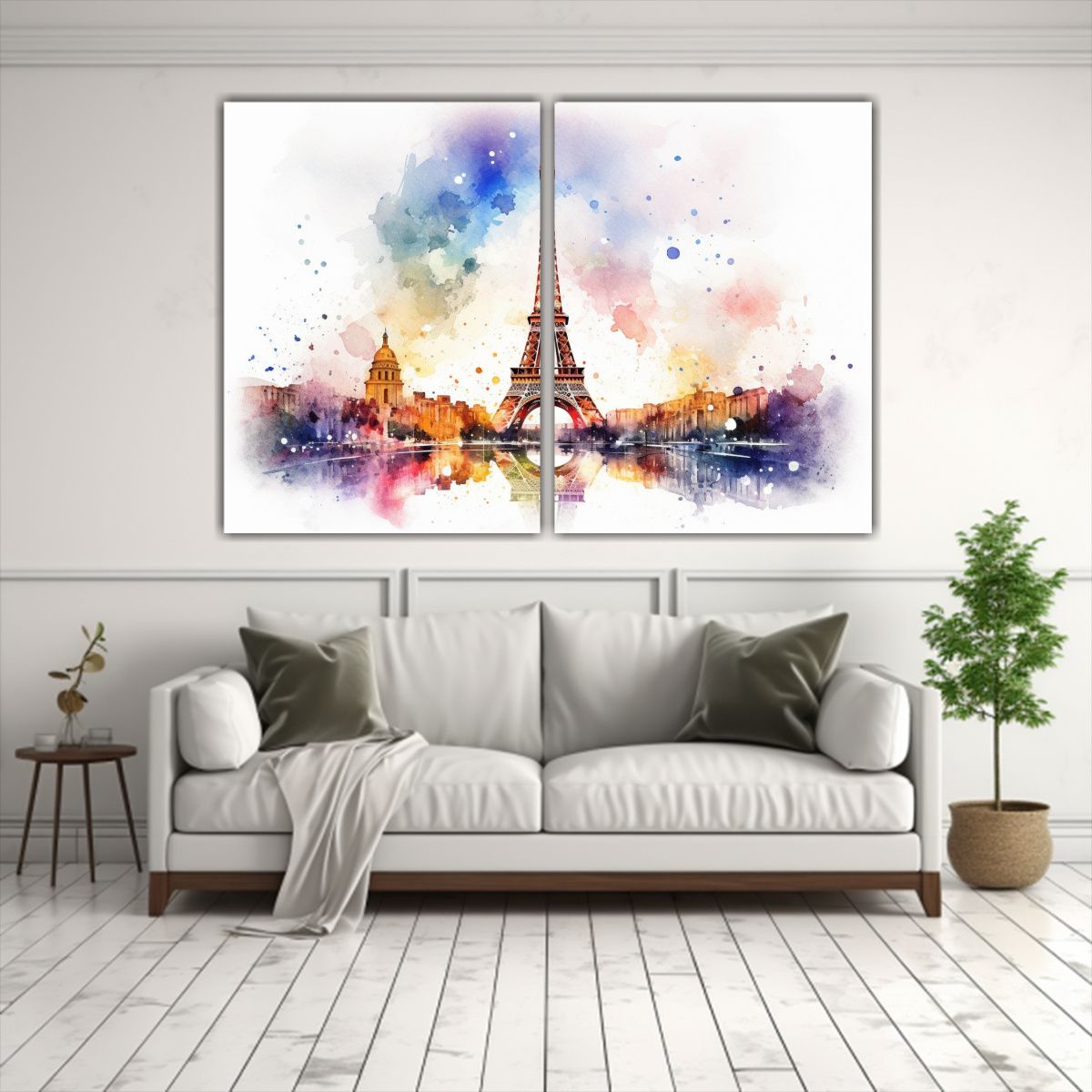 GENERICO - Pinturas Modernas Vibrantes En Acuarela De 120x80 Cm