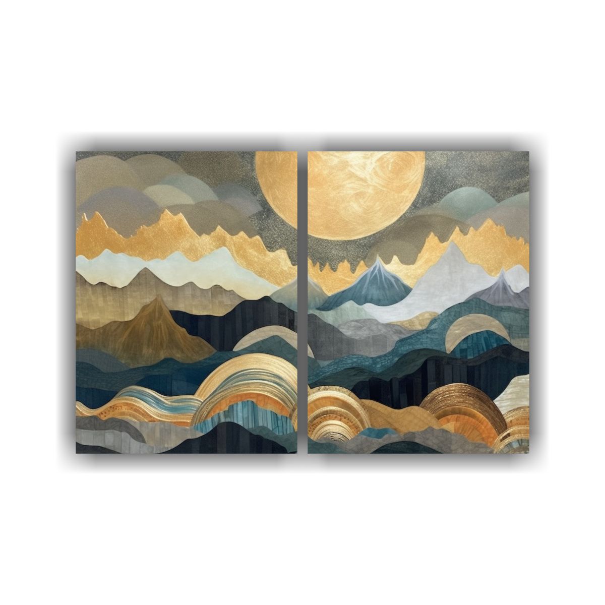 GENERICO - Arte Paisajístico Estilo Luz Natural Diptico 120x80 Cm