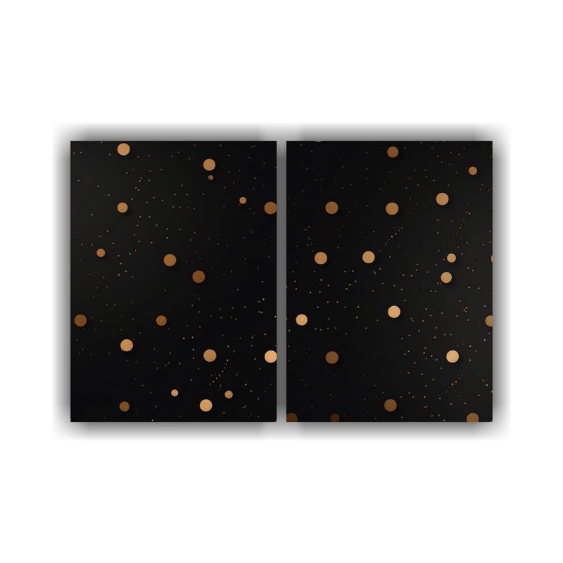 GENERICO - Patrón Retro Elegante En Negro Para Pinturas 120x80 Cm